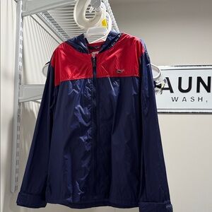 Vineyard Vines x Target Kids Navy and Red Hooded Windbreaker Jacket size medium